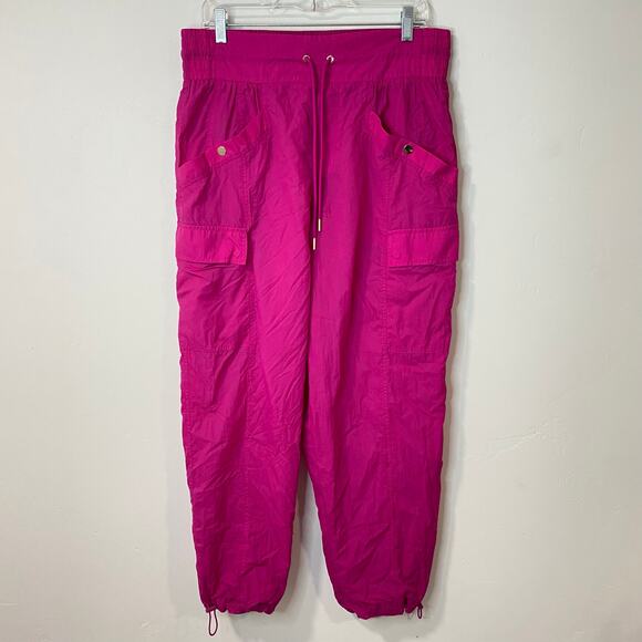 Athleta x Alicia Keys Women's High Waist Utility Pants Magenta Pink 14 Lined - Picture 2 of 9